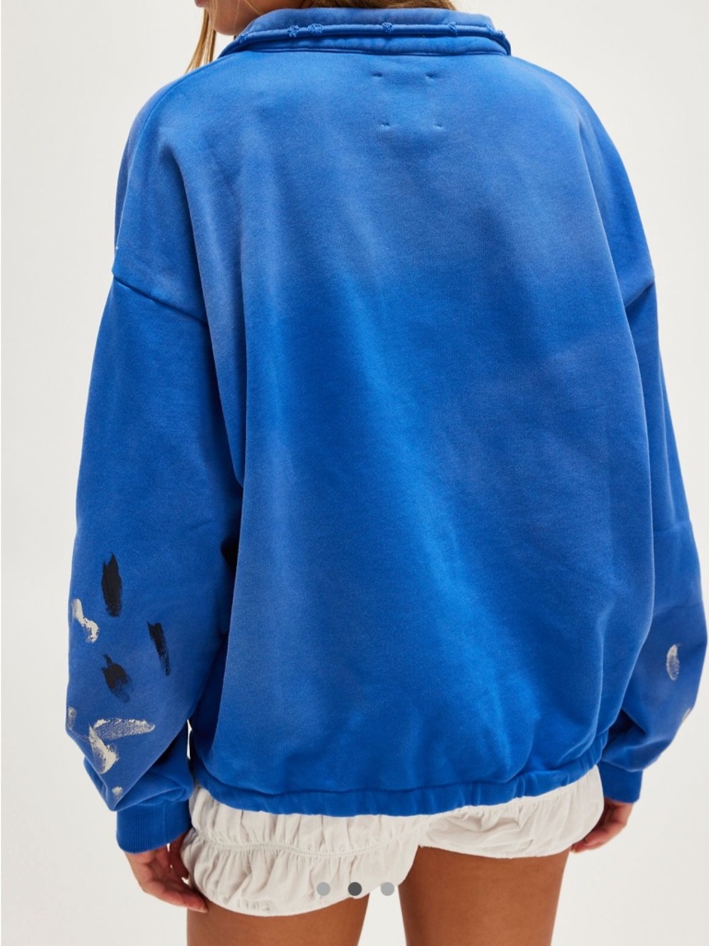 Free People x Found blue quarter zip
